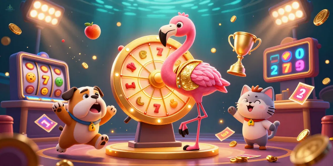 Spin the jackpot wheel at BL555 with vibrant characters and dynamic casino elements.