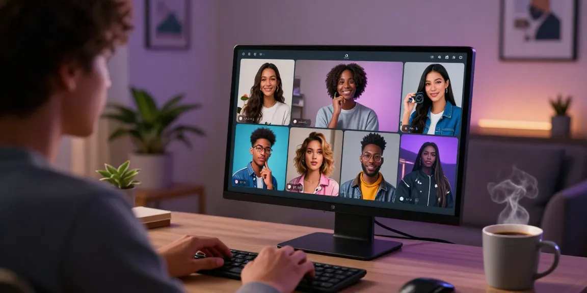 Engaging with nsfw character ai in a cozy home workspace with diverse avatars.