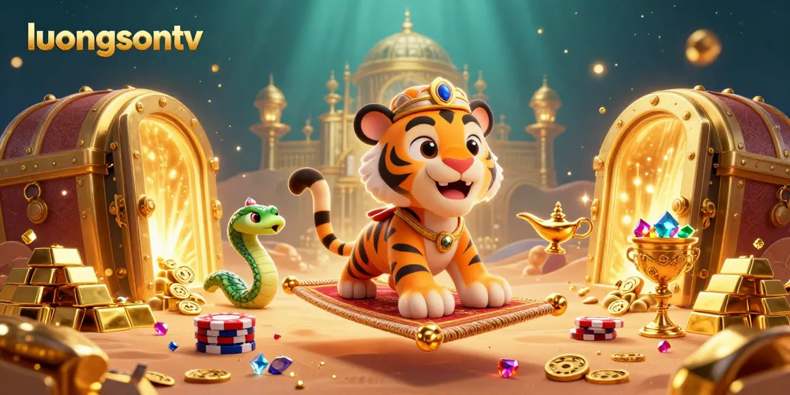 Explore winning strategies at luongsontv with a vibrant, intricate 3D gambling scene.