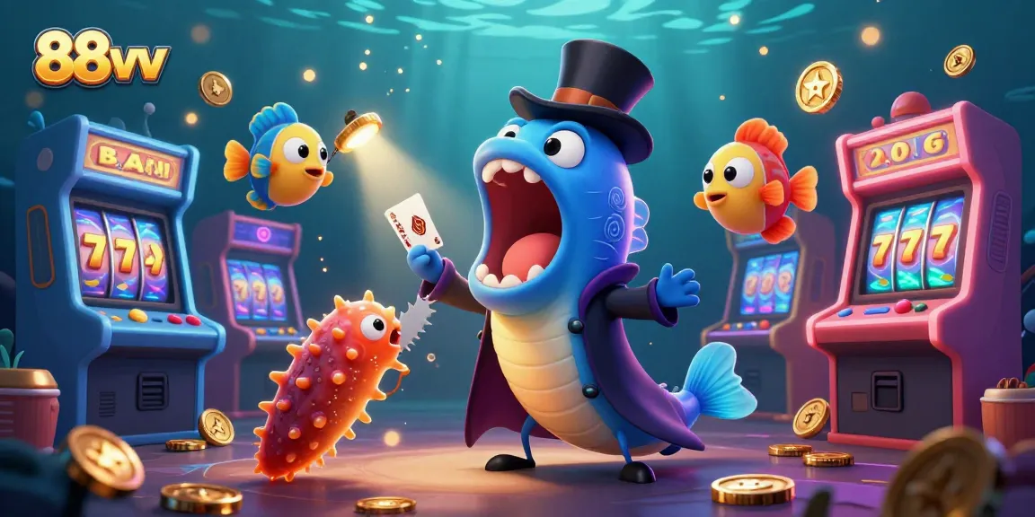 Experience thrilling games with 88vv's colorful casino scene featuring enchanted ocean creatures.
