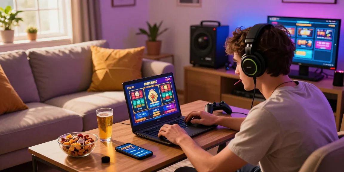 Immersive gaming scene showing depo pulsa 10k tanpa potongan slot game excitement