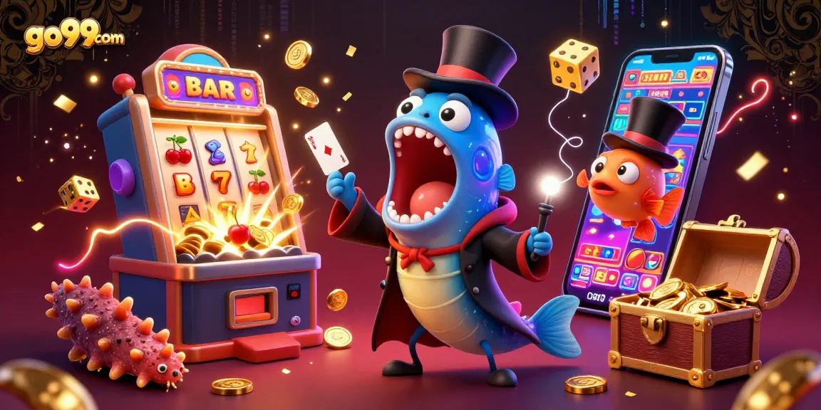 Spin to win at go99com's vibrant casino, featuring magical underwater characters and jackpot excitement.