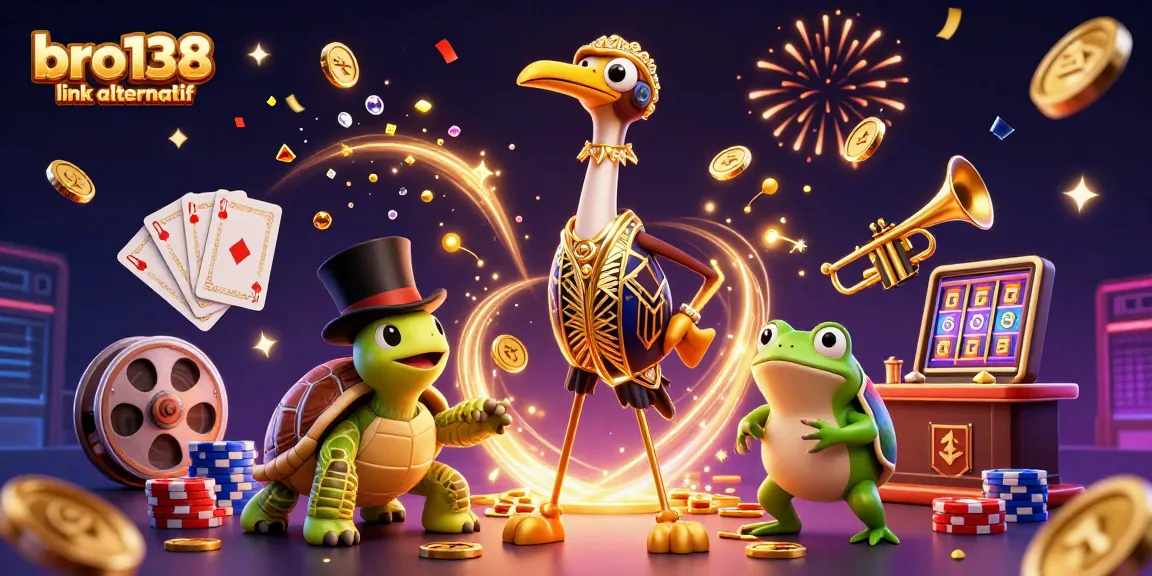 Experience excitement with bro138 link alternatif as animated characters engage in vibrant casino action.