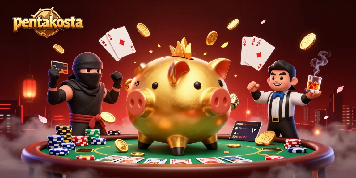 Reveal winning strategies with pentakosta in this vibrant casino showdown illustration.