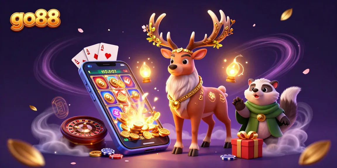 Join the exciting world of go88 with characters and immersive gaming elements celebrating casino fun.