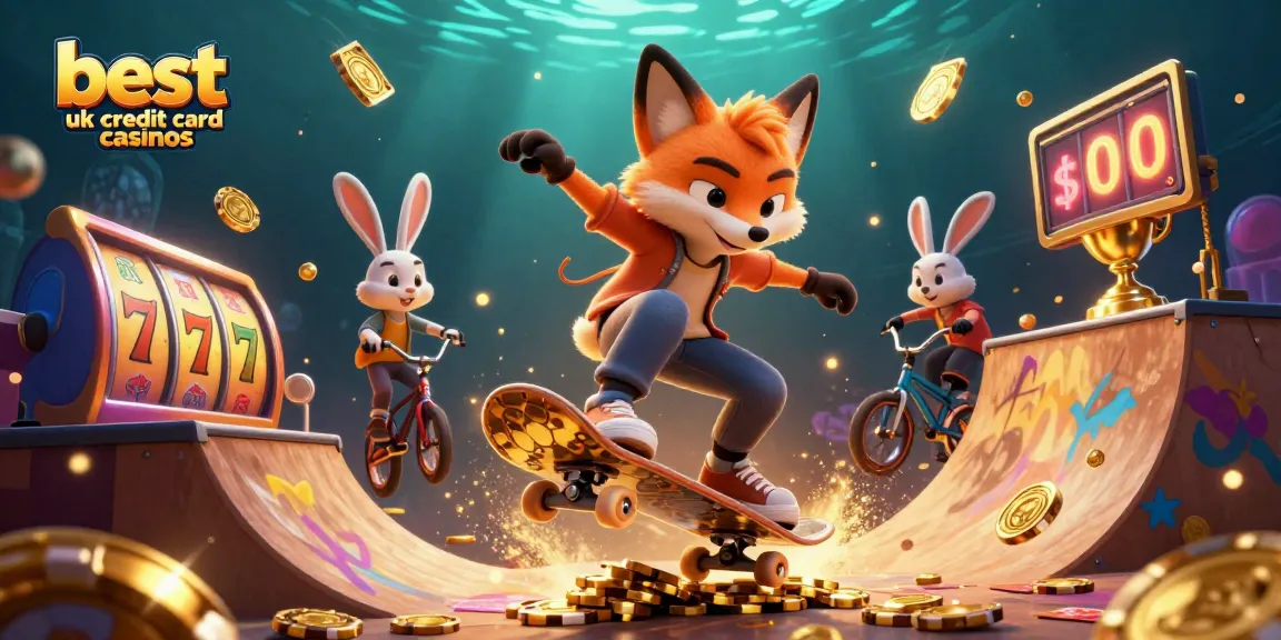 Experience the best UK credit card casinos with dynamic gameplay featuring 3D characters and casino elements.