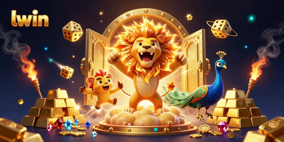 Experience exciting lwin casino gameplay with dazzling treasures and animated characters.