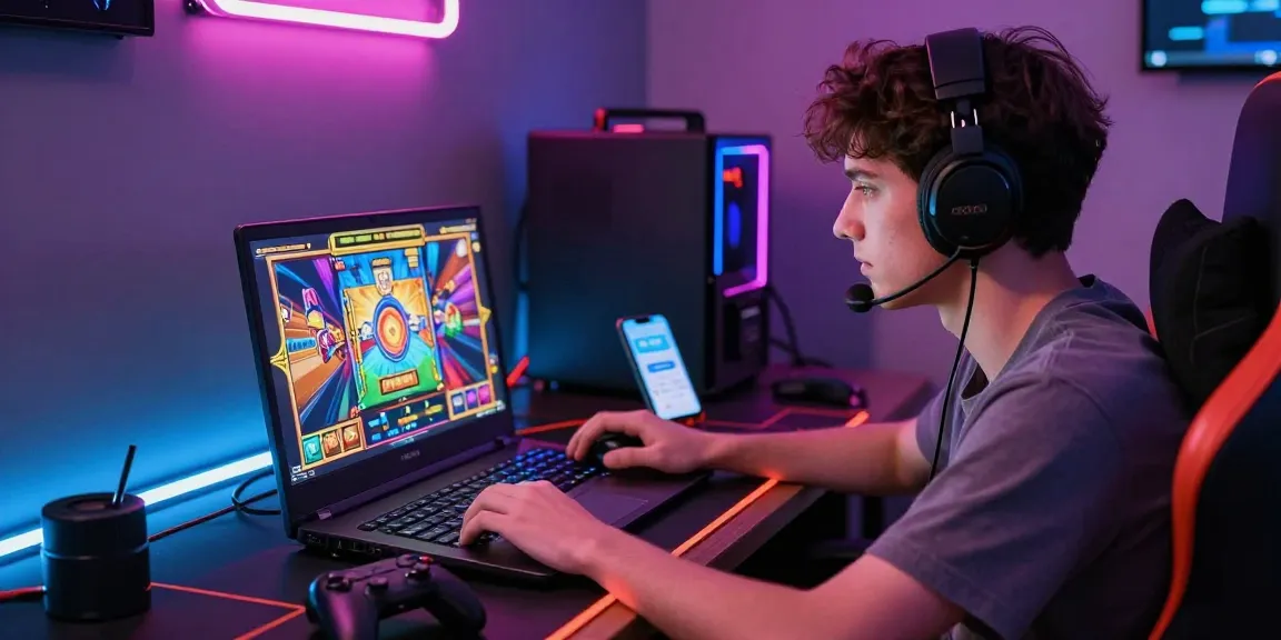 Pengalaman bermain slot online di SUPER59 login dengan suasana gaming yang menyenangkan dan fokus.