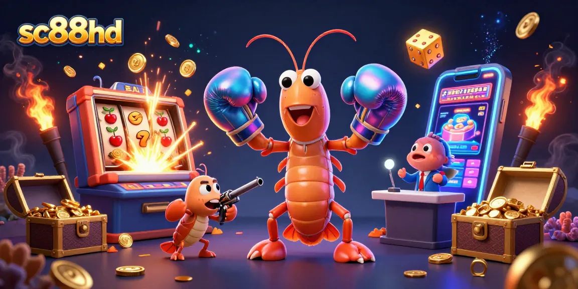 Engage with sc88hd's vibrant casino world, featuring a lively mantis shrimp boxing scene.