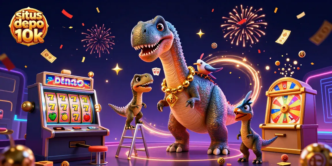 Engage with situs depo 10k and explore exciting 3D gambling adventures featuring card dealing raptors and giant brontosaurus!